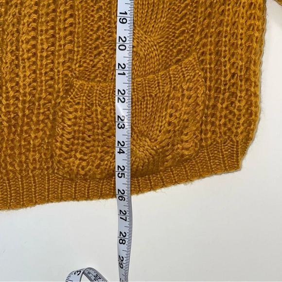 Charlotte Russe Mustard Yellow Button Oversized Knit Cardigan Small Women’s - Picture 7 of 10